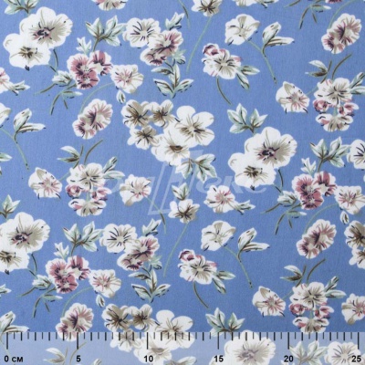 Плательная ткань "Фламенко" 12.1, 80 гр/м2, шир.150 см, принт растительный - купить в Комсомольске-на-Амуре. Цена 241.49 руб.
