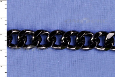 Цепь металл декоративная №9 (13,5*16,5) черная (10+/-1 м)  - купить в Комсомольске-на-Амуре. Цена: 808.92 руб.