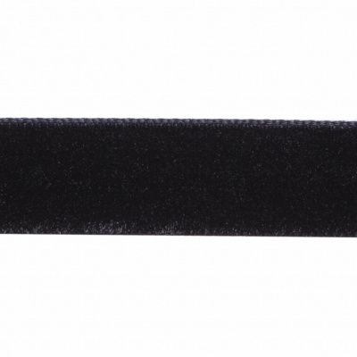 Лента бархатная нейлон, шир.12 мм, (упак. 45,7м), цв.03-черный - купить в Комсомольске-на-Амуре. Цена: 448.27 руб.