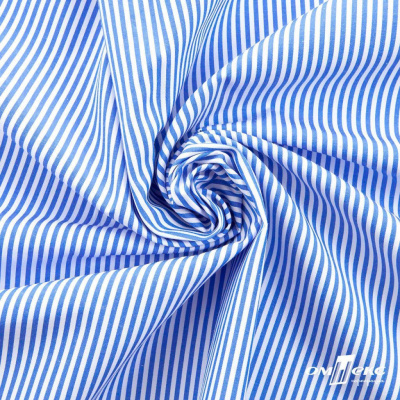Ткань сорочечная Полоска Кенди, 115 г/м2, 58% пэ,42% хл, шир.150 см, цв.3-синий, (арт.110) - купить в Комсомольске-на-Амуре. Цена 306.69 руб.