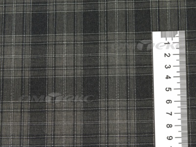 Ткань костюмная клетка 25235 2004, 185 гр/м2, шир.150см, цвет серый/бел - купить в Комсомольске-на-Амуре. Цена 